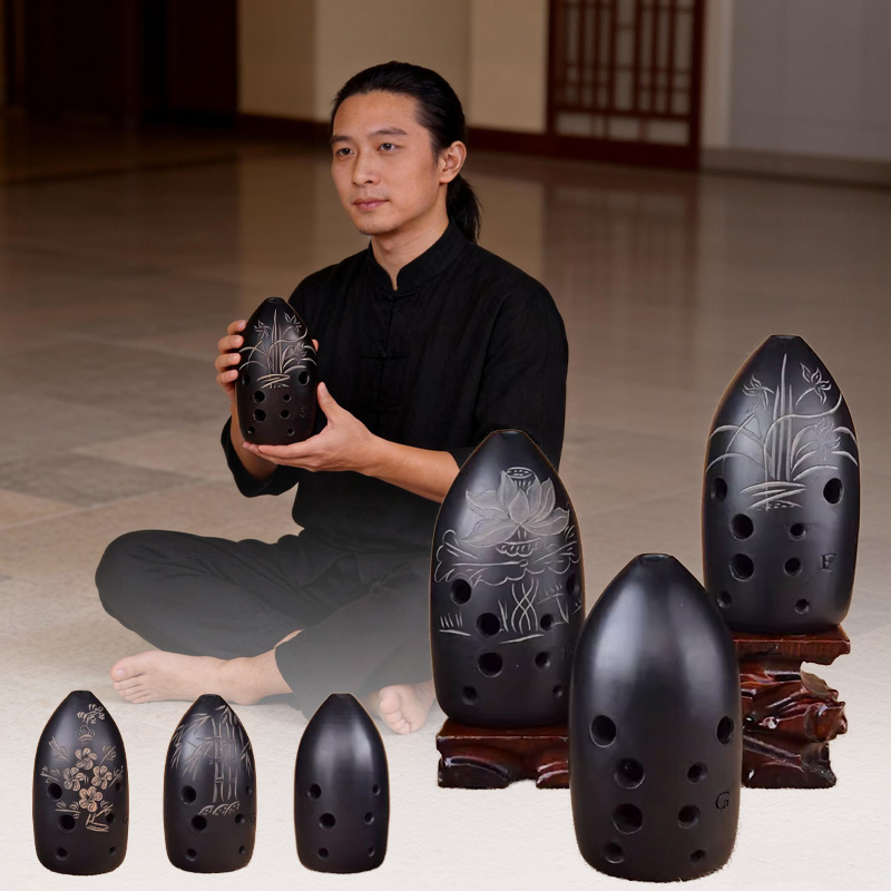 Musical Instrument Xun - Ten Hole G Tone Pottery Xun