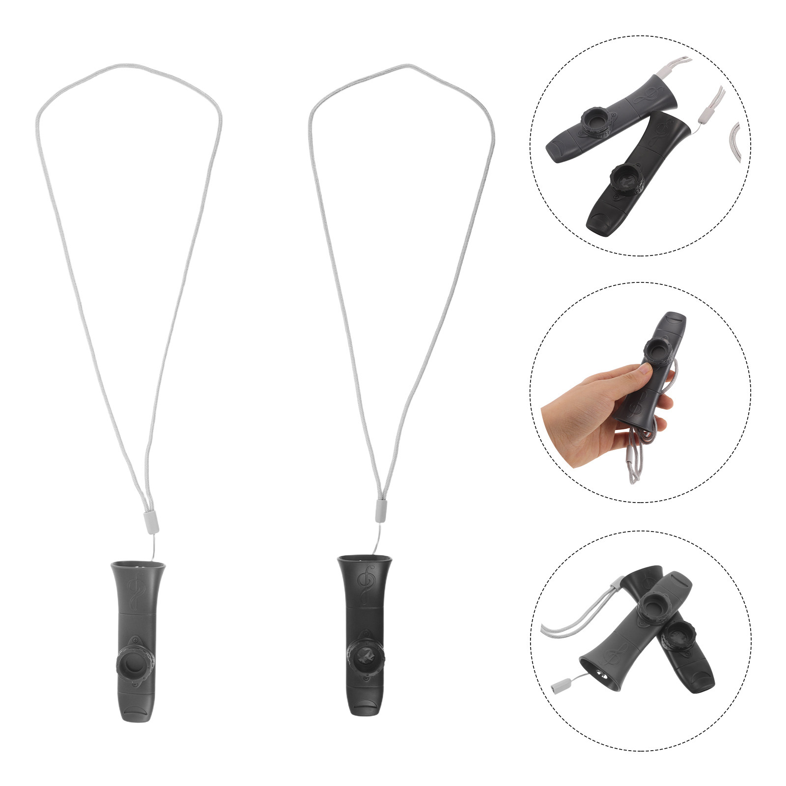 Musical Instrument Kazoo - 1Set Professional Kazoo Black Gray Portable