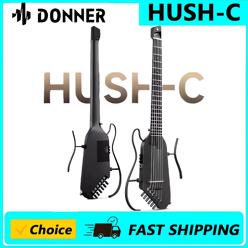 Musical Instrument With Strings - Donner HUSH C Acoustic-Electric Nylon String