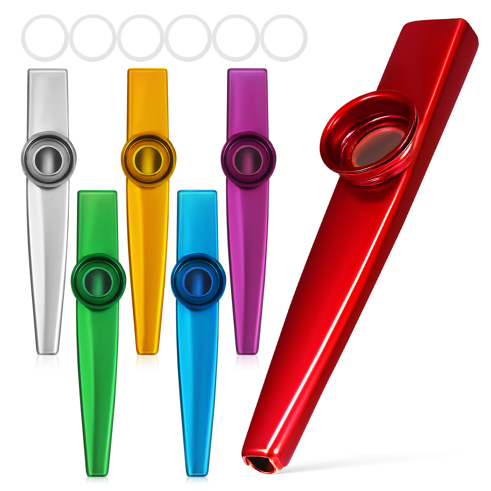 6Pcs Kazoo Instruments Metal S - مراجعة Musical Instrument Kazoo وسعره