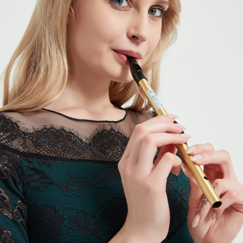 NAOMI Tin Whistle D Key Brass  - مراجعة Tin Whistle Flute وسعره