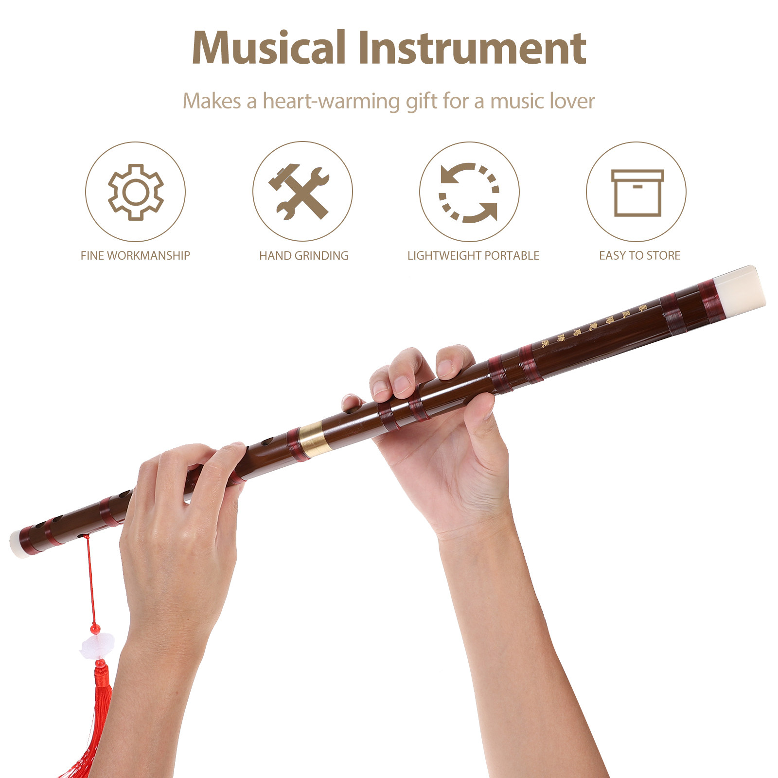 Professional Grade Bamboo Flut - مراجعة Musical Instrument Fife وسعره