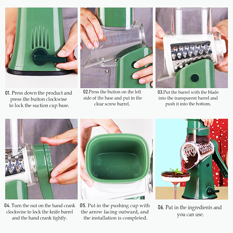 LMETJMA 5 in 1 Rotary Cheese G - مراجعة Mandolin A Style وسعره