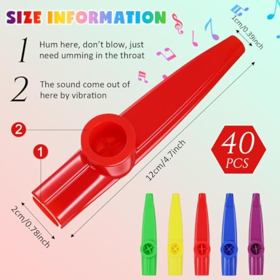 Pieces Plastic Kazoos Bulk Gif - مراجعة Musical Instrument Kazoo وسعره