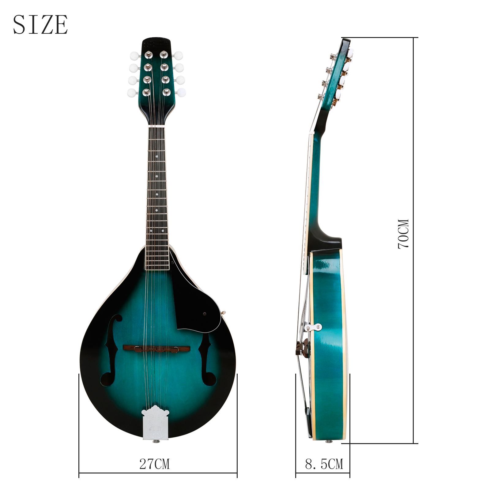 IRIN Acoustic Mandolin 8 Strin - مراجعة Mandolin A Style وسعره