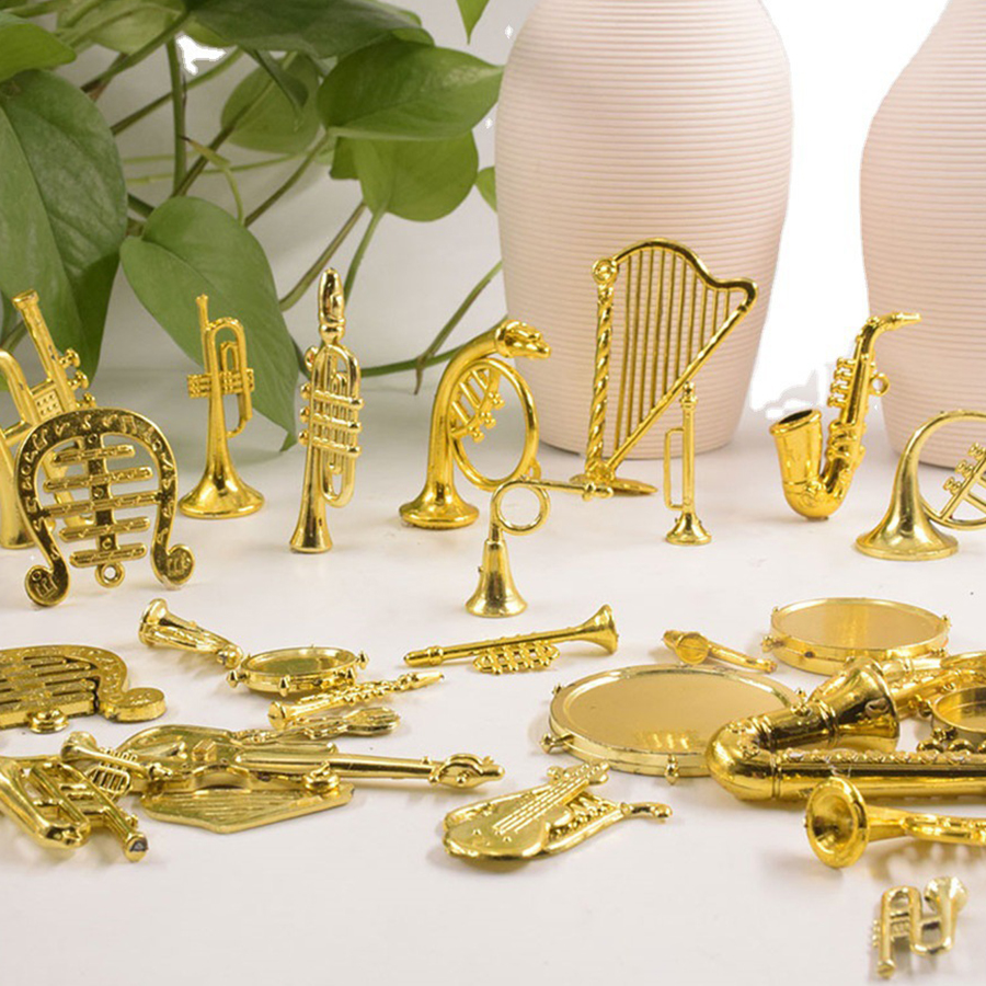 20pcs 2-7cm Mini Golden Musica - مراجعة Musical Instrument Craft وسعره