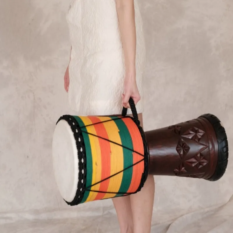 12 Inch Djembe Mahogany Africa - مراجعة Musical Instrument Djembe وسعره