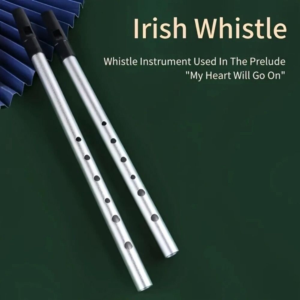 C/D Key Irish Whistle Flute 6  - مراجعة Tin Whistle Flute وسعره