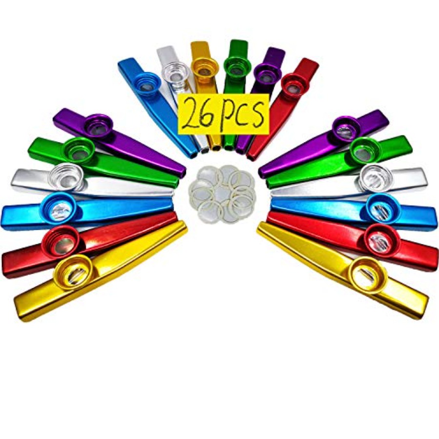 26Pcs Metal Kazoos With 20Pcs  - مراجعة Musical Instrument Kazoo وسعره