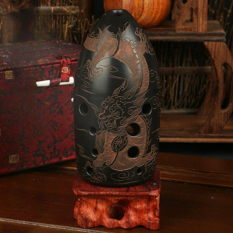 10-hole Double-chamber Ocarina - مراجعة Musical Instrument Xun وسعره