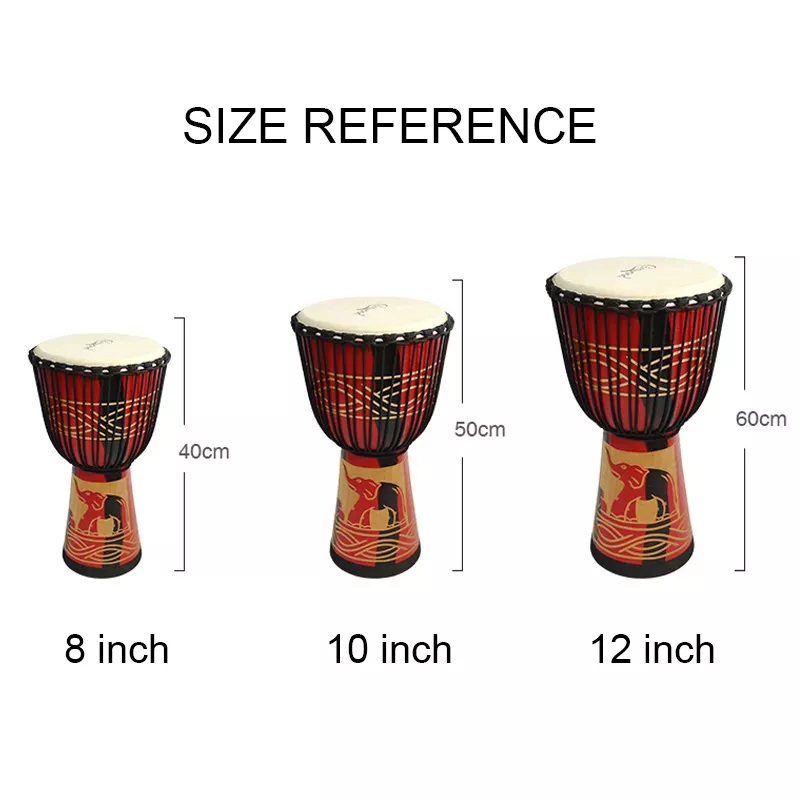 Adult Size12 Inch African Djem - مراجعة Musical Instrument Djembe وسعره