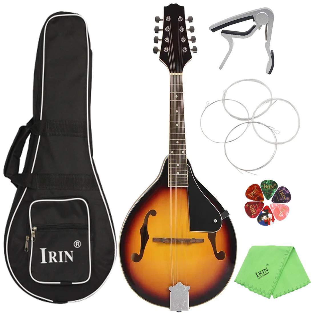 IRIN Sunset 8 String Basswood  - مراجعة Mandolin A Style وسعره