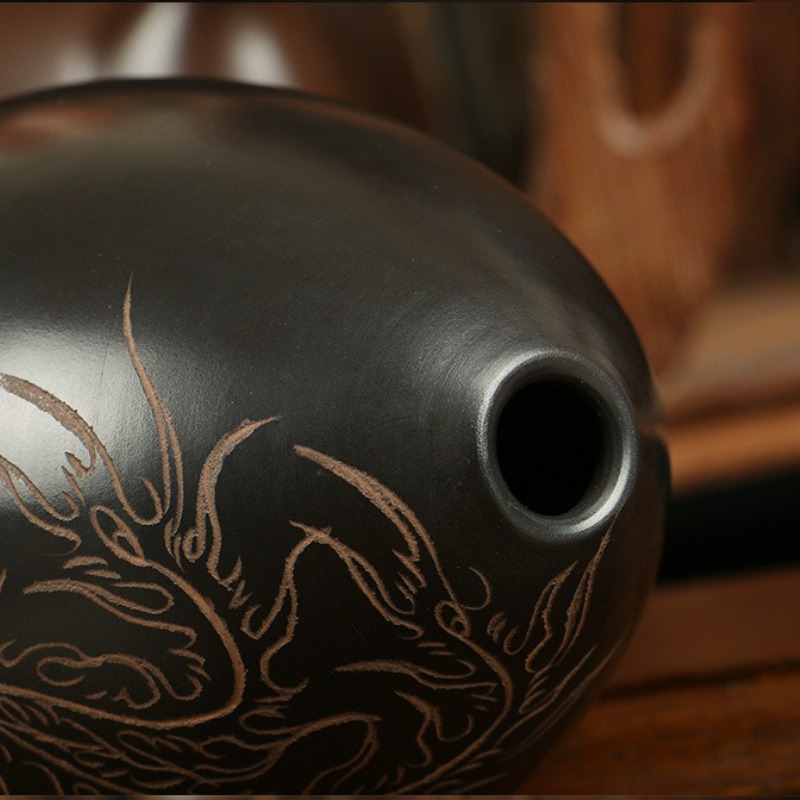 8 Holes Ocarina Black Portable - مراجعة Musical Instrument Xun وسعره