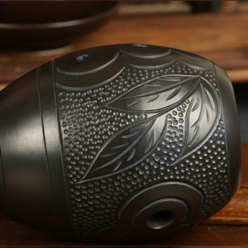 8 Holes Ocarina Black Portable - مراجعة Musical Instrument Xun وسعره