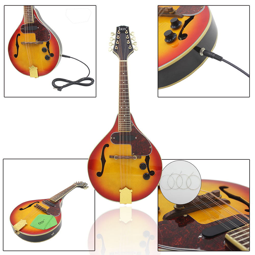 IRIN Electric Mandolin Set 8 S - مراجعة Mandolin A Style وسعره