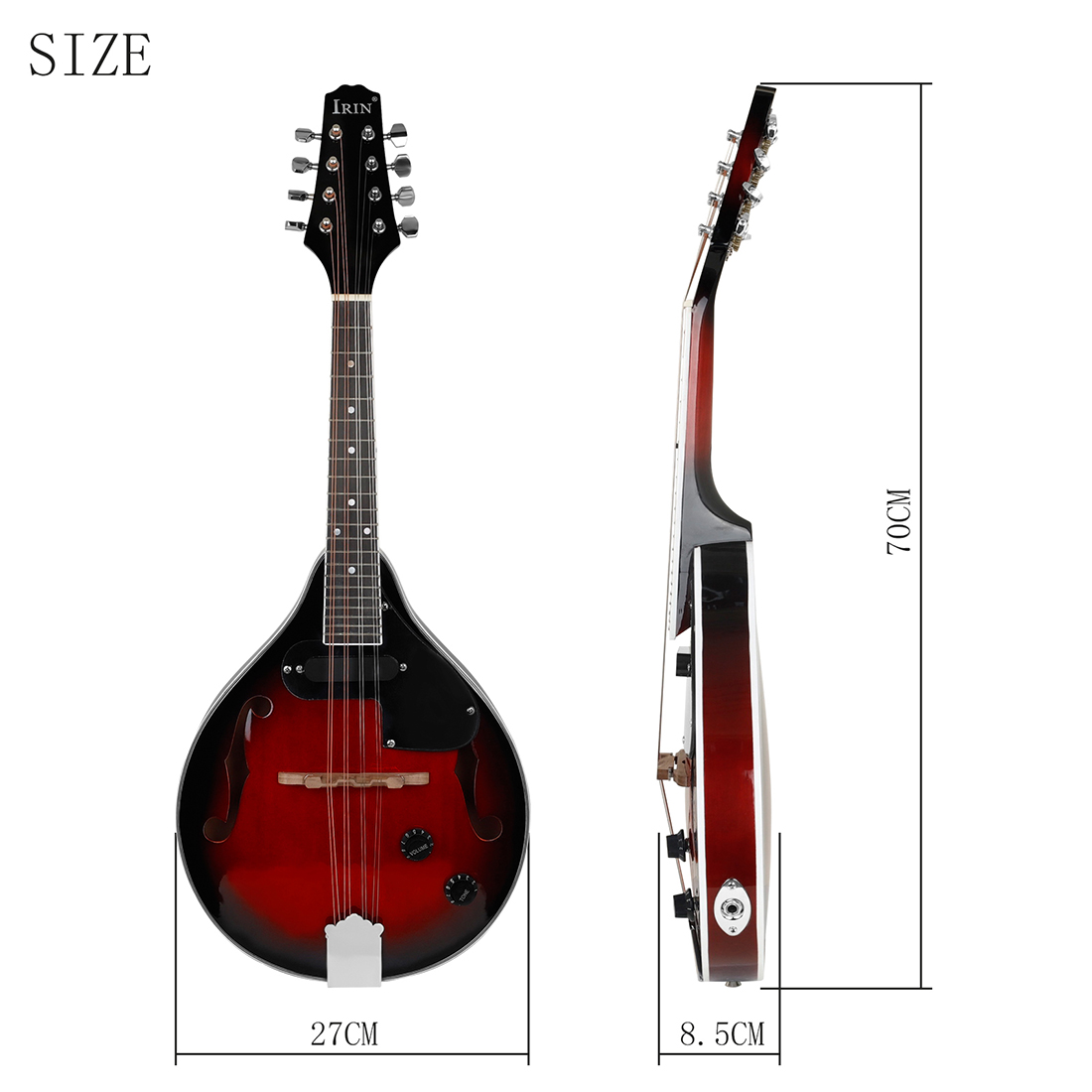 IRIN Electric Mandolin Set 8 S - مراجعة Mandolin A Style وسعره