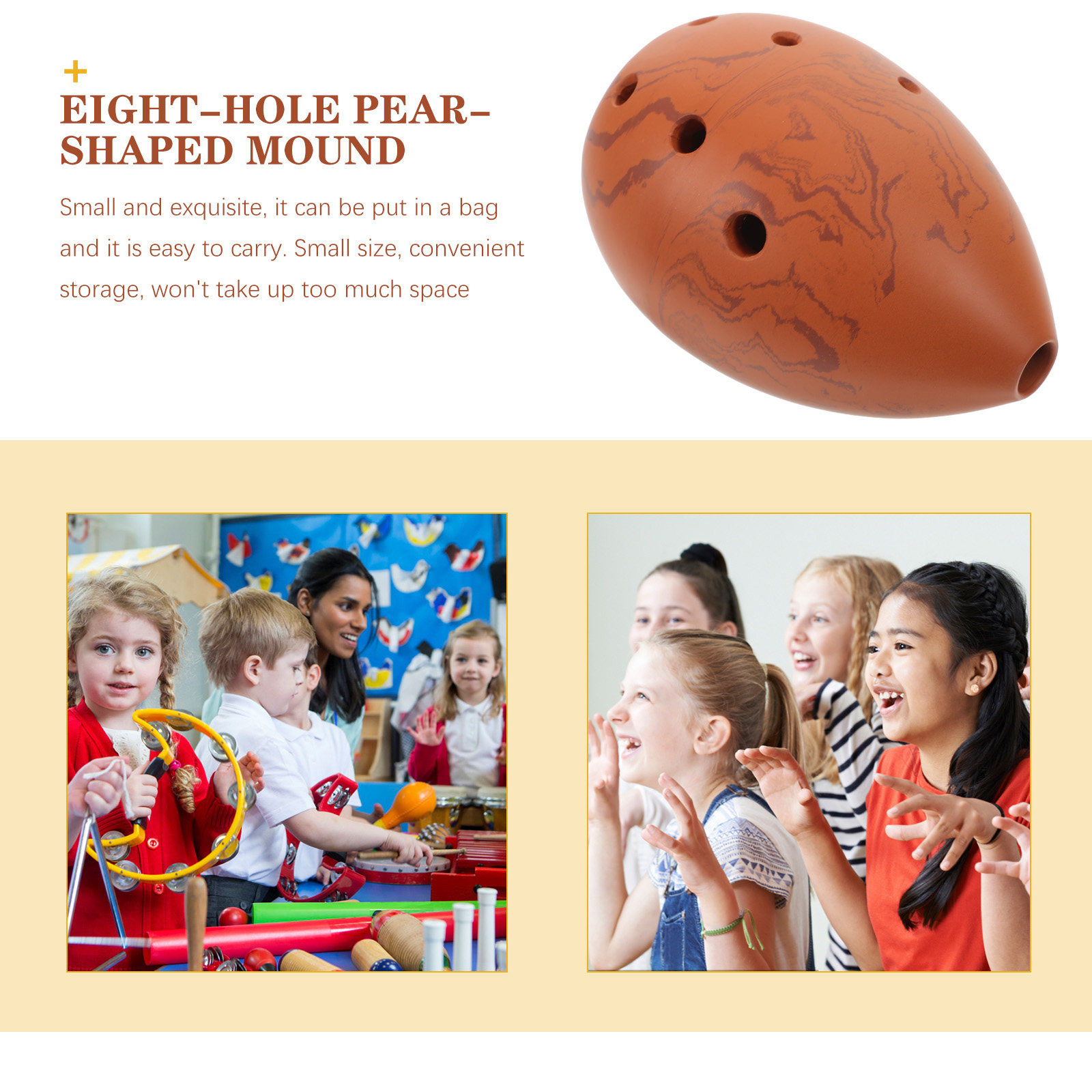 1Set Pear-Shaped Xun 8 Hole Lo - مراجعة Musical Instrument Xun وسعره