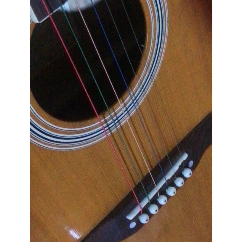 Wooden Acoustic Guitar Second  - مراجعة Musical Instrument With Strings وسعره