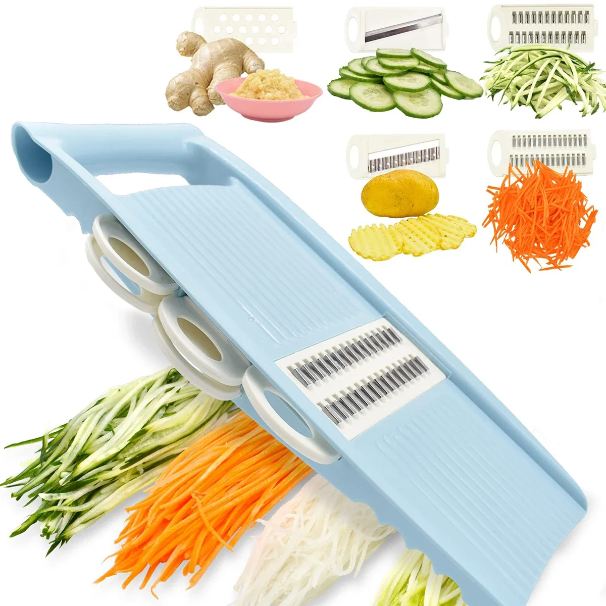 5 in 1 Mandoline Slicer for Ki - مراجعة Mandolin A Style وسعره