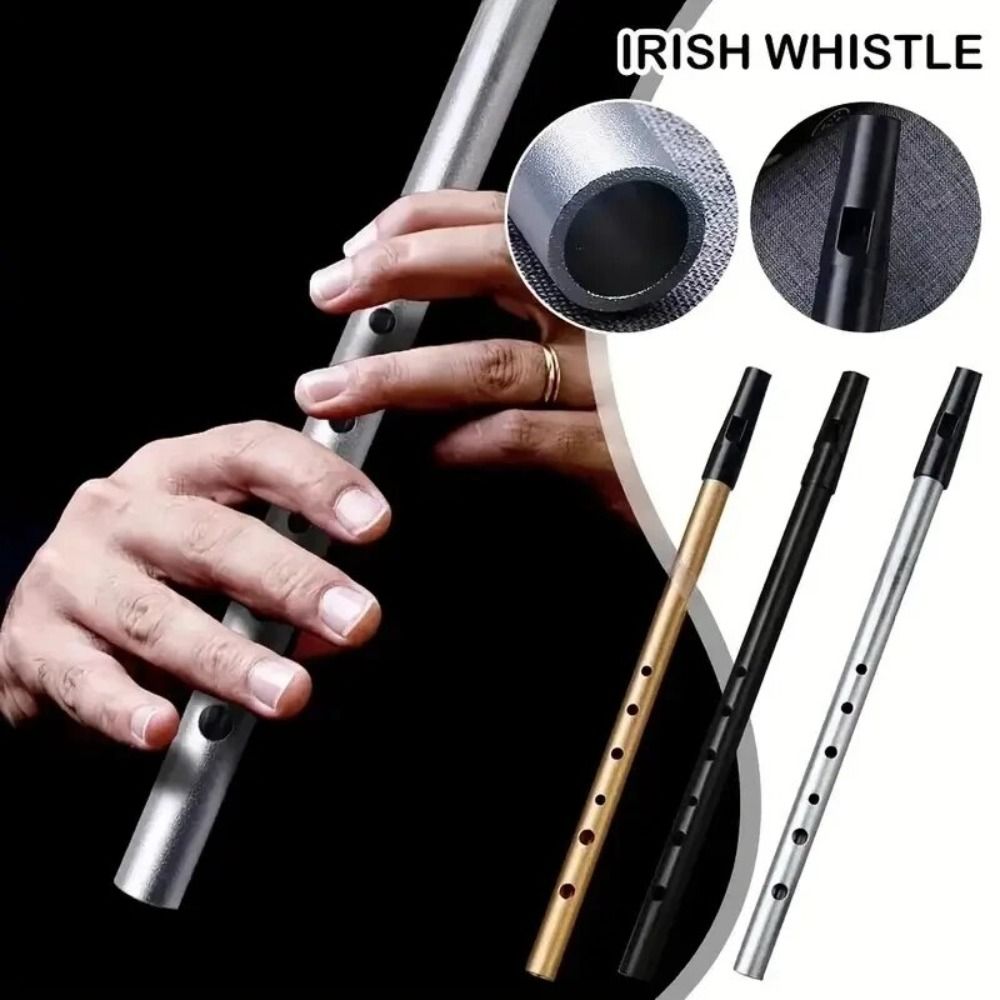 C/D Key Irish Whistle Flute 6  - مراجعة Tin Whistle Flute وسعره